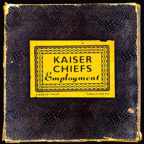 Kaiser Chiefs “Employment” vinyl record cover, textured black and yellow design.