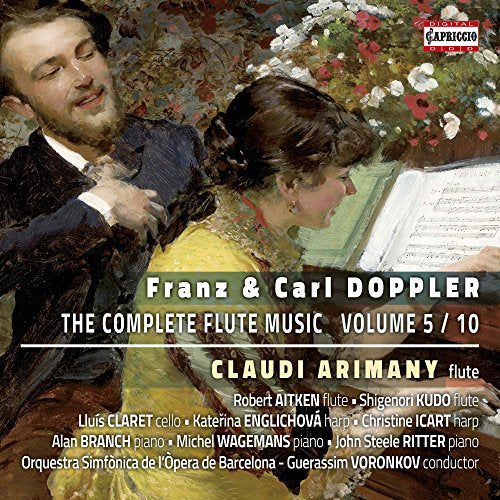 "CD cover featuring a man and woman in 19th-century attire amidst flowers."