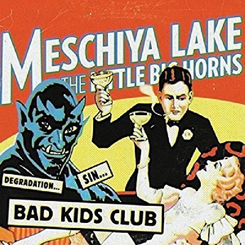 CD cover: vintage-style illustration of monsters and people with cocktails.