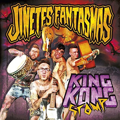 CD cover: band with instruments, "King Kong Stomp" text, and jungle background.