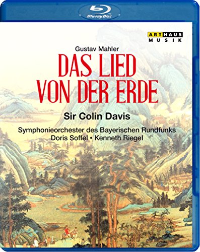 The image is a Blu-ray disc case for "Das Lied Von Der Erde". The alt text is: "Blue Blu-ray case with landscape artwork and red title text."