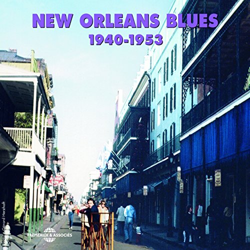 "CD cover with a vintage photo of a New Orleans street scene."