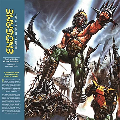 Vinyl album cover for "Endgame" featuring a muscular figure with spiked gear.
