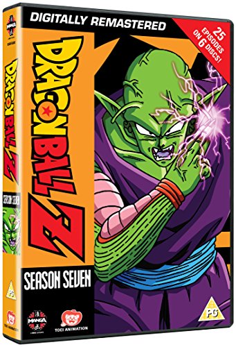 "Dragon Ball Z Season 7 DVD box set featuring a green alien character in purple robes."