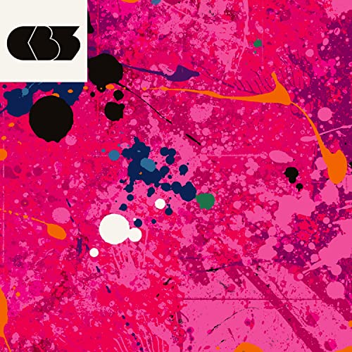 CD cover with abstract pink splatter paint and a black logo.