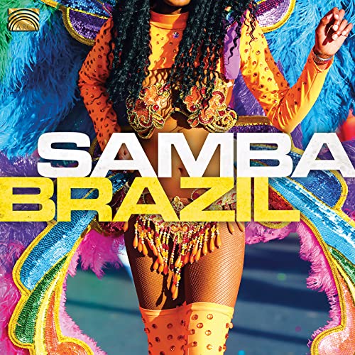 CD cover for "Samba Brazil" featuring a dancer in colorful carnival costume.