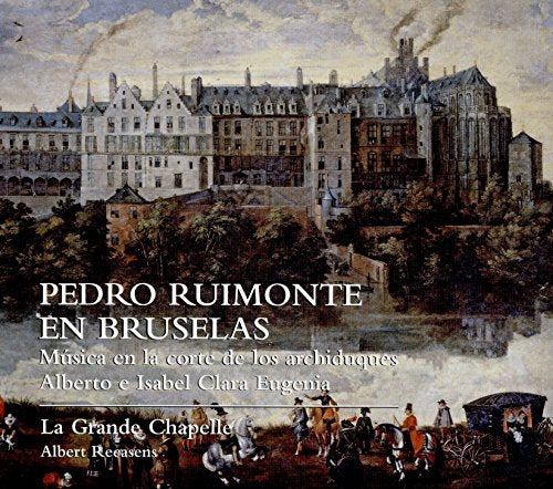 "CD cover featuring a painting of a large building and horse-drawn carriage."