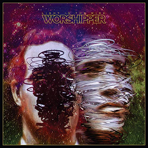 Album cover for Worshipper’s “Light In The Wire” featuring abstract imagery.
