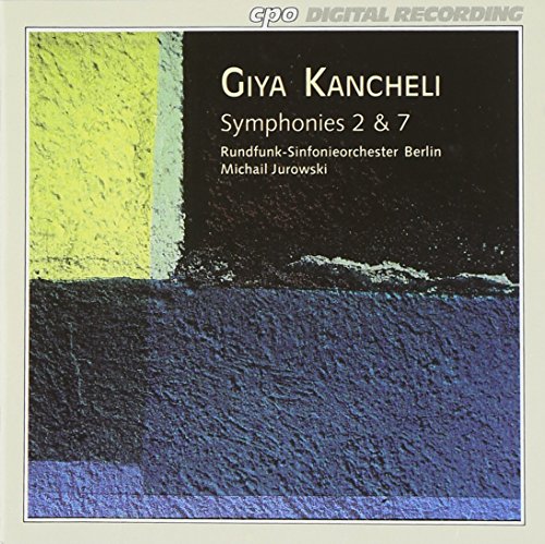 CD cover with textured, abstract design in yellow, black, and blue hues, featuring white text.