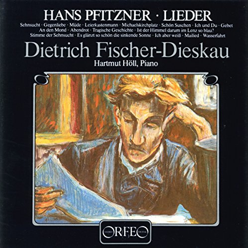 CD cover: portrait of a man with sheet music, titled "Hans Pfitzner: Lieder".