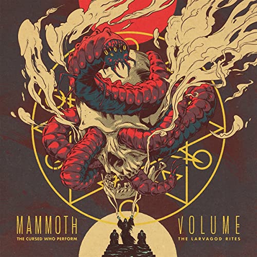 Red and gold album cover featuring a serpent coiled around a skull.