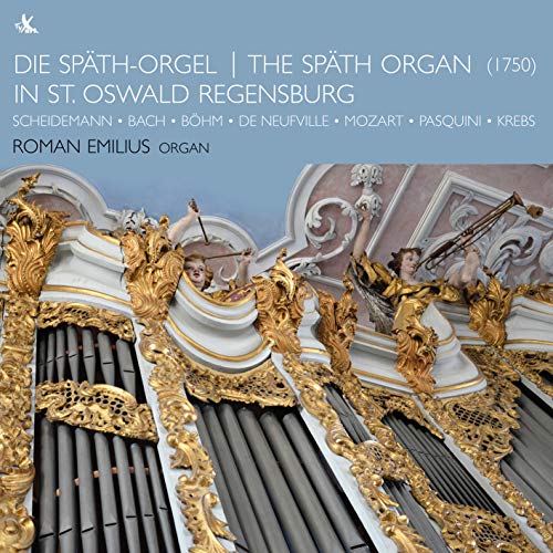 "CD cover featuring a decorative organ with gold accents and angel statues."