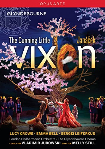 DVD cover for "The Cunning Little Vixen" opera, featuring a fox and performers.