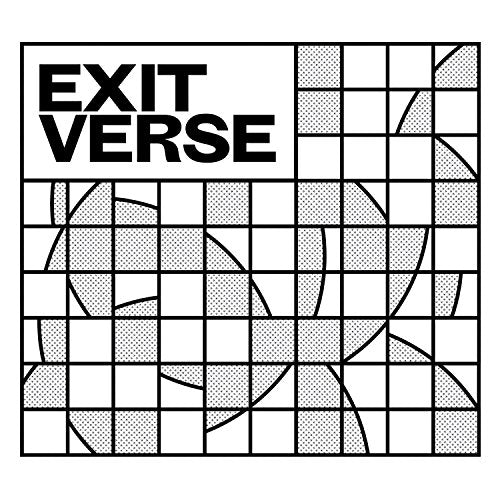 "Black and white album cover with grid pattern and 'EXIT VERSE' text."