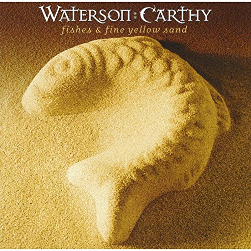 "Album cover with a sand-covered fish shape and 'Waterson:Carthy' text at the top."