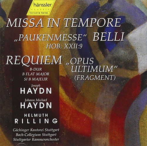 CD cover for Haydn’s "Paukenmesse" with abstract colorful artwork.