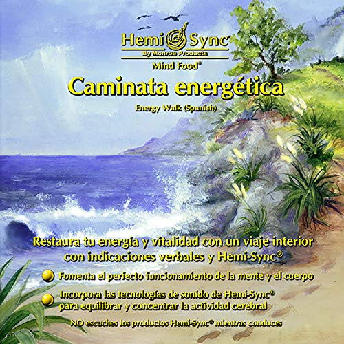CD cover with ocean waves, cliffs, and Spanish text: "Caminata energética.