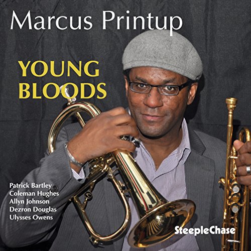 Marcus Printup with trumpet, album cover for "Young Bloods" CD.