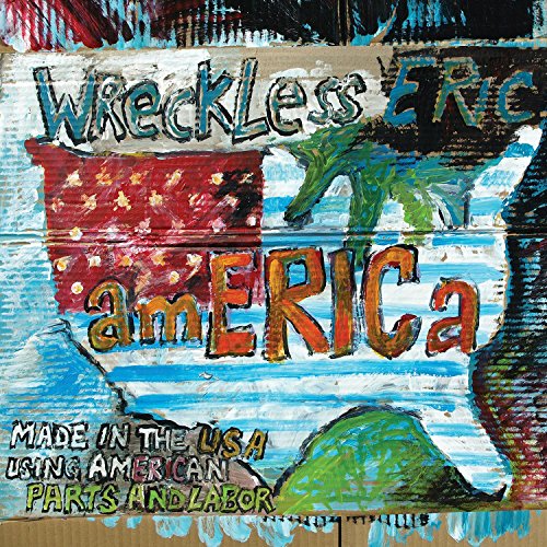 Painted album cover for Wreckless Ericās āamERICaā with American flag imagery.
