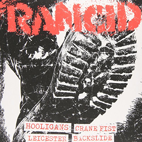 Rancid vinyl record cover with red text and a boot print image.