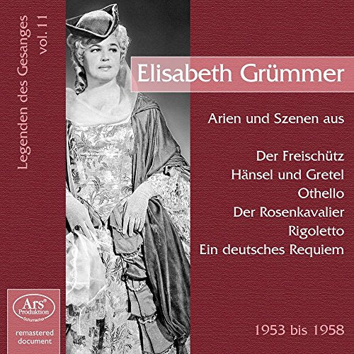 Red CD cover with black and white portrait of Elisabeth Grümmer in opera costume.