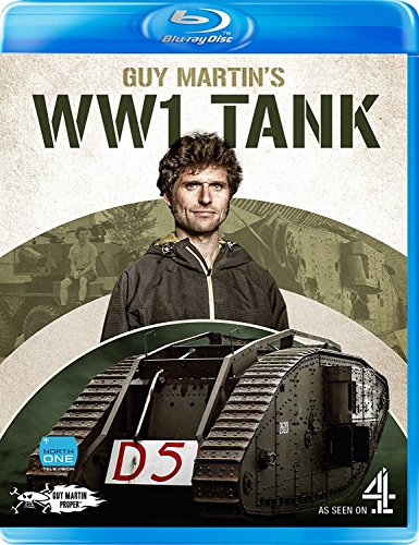 Blu-ray case featuring Guy Martin beside a restored World War One tank.