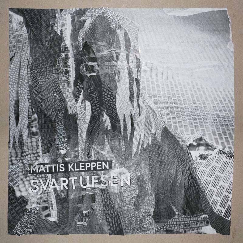 Black and white album cover for Mattis Kleppen’s “Svartufsen” vinyl.