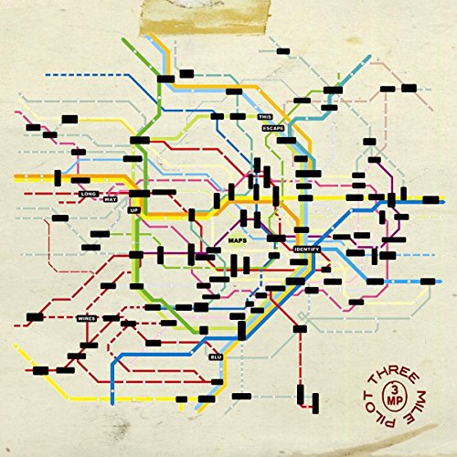 CD cover with abstract colorful map design and band name text.
