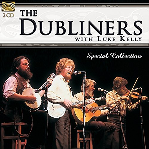 "The Dubliners with Luke Kelly" CD cover featuring four men playing instruments on stage.