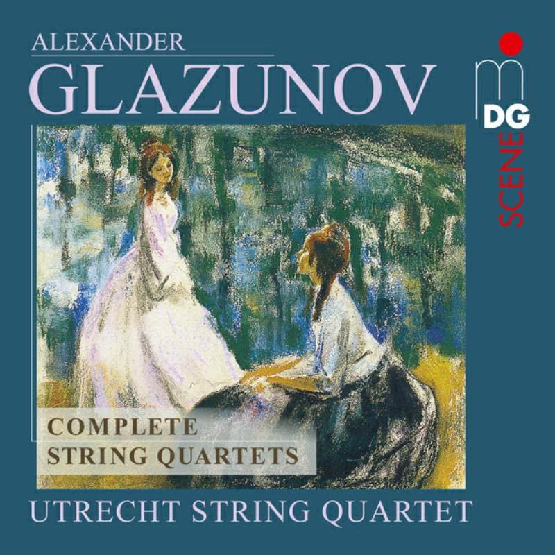 CD cover for Glazunov’s Complete String Quartets, featuring a painting.