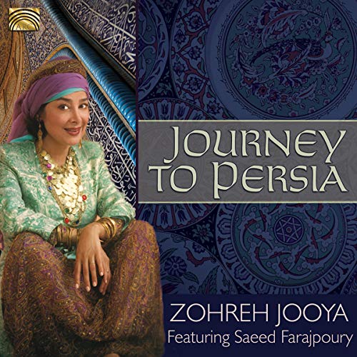 CD cover: woman in traditional Persian clothing, ornate blue patterns.
