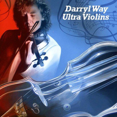 "CD cover featuring a man playing violin with transparent violin overlay and musical notes."
