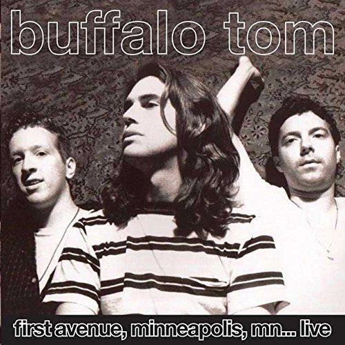 Black and white photo of Buffalo Tom, a three-person band.