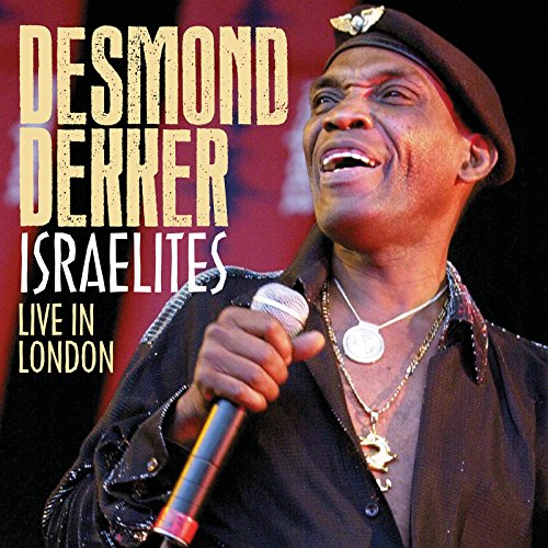 "CD cover featuring Desmond Dekker holding a microphone, wearing a beret and leather jacket."