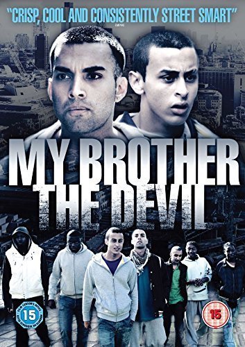 DVD cover for "My Brother The Devil" featuring two young men and a group.