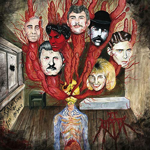 CD cover art: multiple faces emerge from red, claw-like forms in a room.