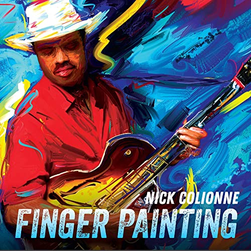 Album cover for Nick Colionne’s "Finger Painting" featuring a guitarist.