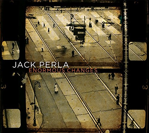 Album cover with sepia-toned city street scene and artist's name, "Jack Perla".