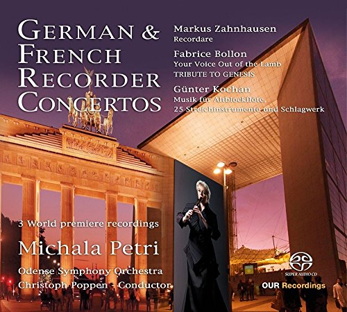 CD cover: Brandenburg Gate, recorder player, and concert details.