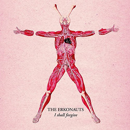 Anatomical illustration of a figure with outstretched arms, album artwork.