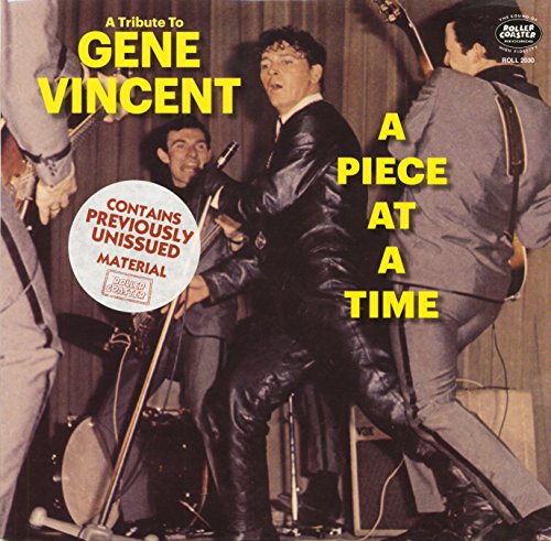 Vinyl cover showing Gene Vincent and his band performing on stage in leather outfits.
