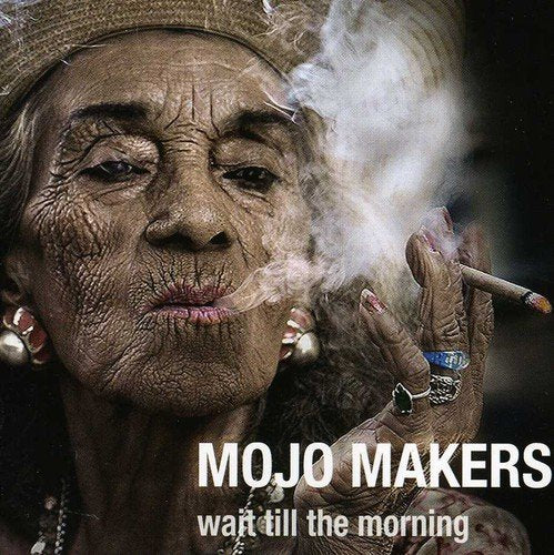 "Album cover featuring an elderly woman smoking a cigarette, with artist and title text."