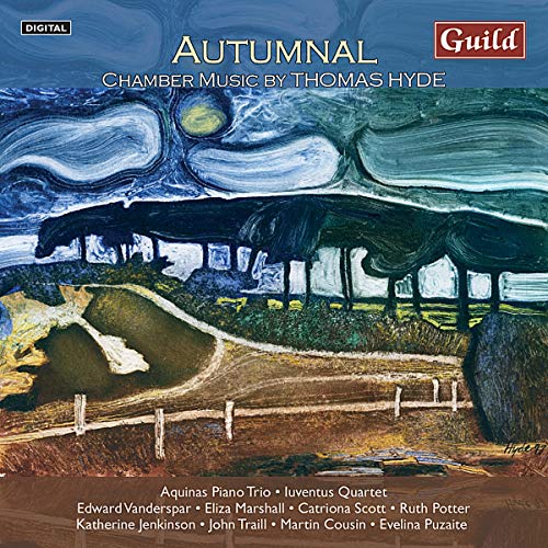CD cover for "Autumnal" chamber music by Thomas Hyde, with landscape painting.