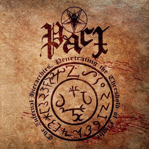 CD cover with occult symbols, pentagram, and distressed, aged texture.