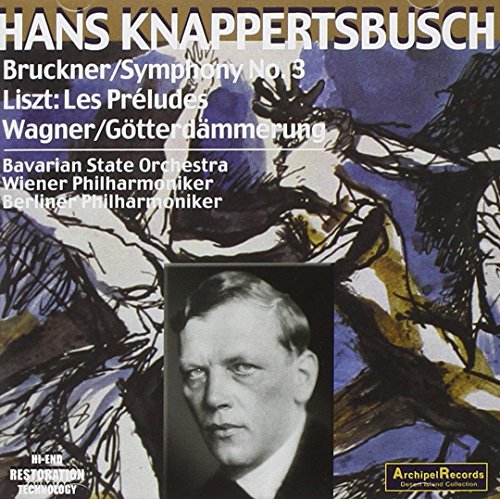 "CD cover with conductor Hans Knappertsbusch's portrait and abstract tree artwork in the background."