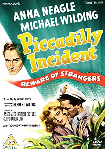 DVD cover art for the film Piccadilly Incident featuring a couple embracing and text.