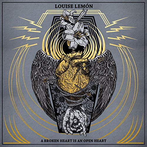 Album cover: heart pierced with arrows, surrounded by wings and flowers.