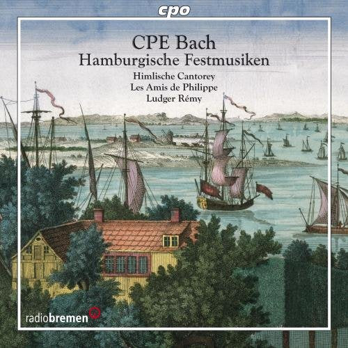 A CD cover featuring an 18th-century harbor scene with sailing ships and a house.