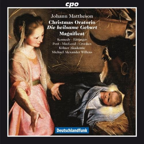 "CD cover featuring a Renaissance painting of Mary and baby Jesus with a donkey."