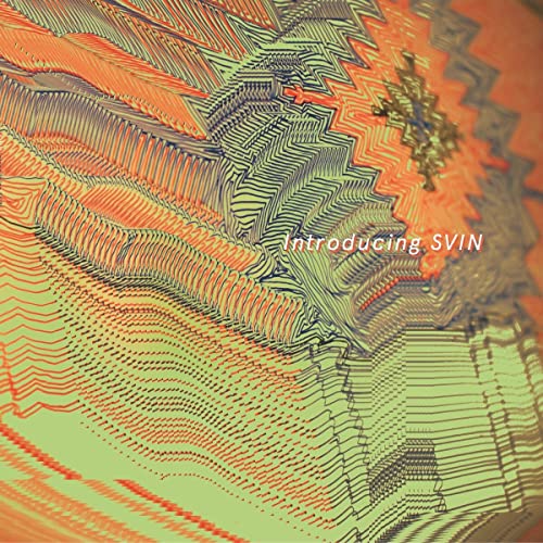 Abstract orange and green album cover with text “Introducing. SVIN”.